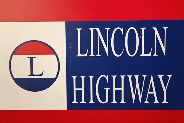 Znak autostrada Lincoln — Zdjęcie stockowe