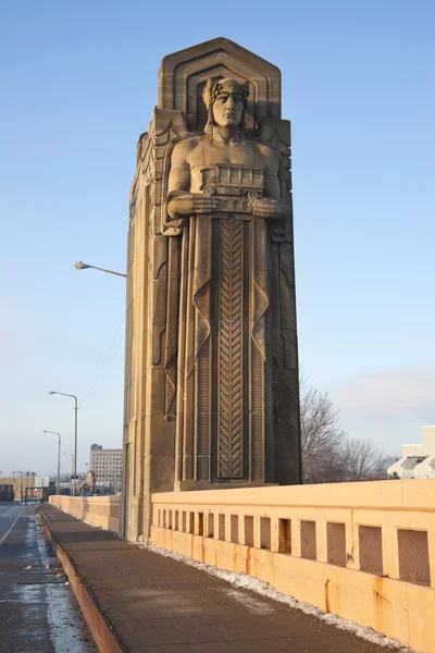 Puente Histórico Entre Cleveland Ohio City — Foto de Stock