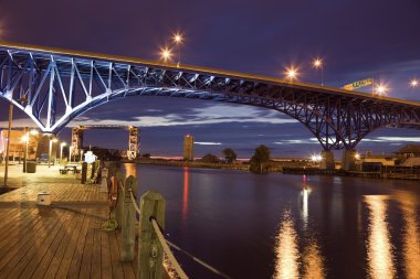 Blue Bridge in Cleveland, Ohio clipart