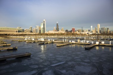 kış sabahı Chicago