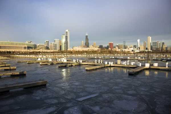 Зимовий ранок в Чикаго — стокове фото