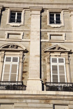 Windows, palacio real madrid, İspanya.