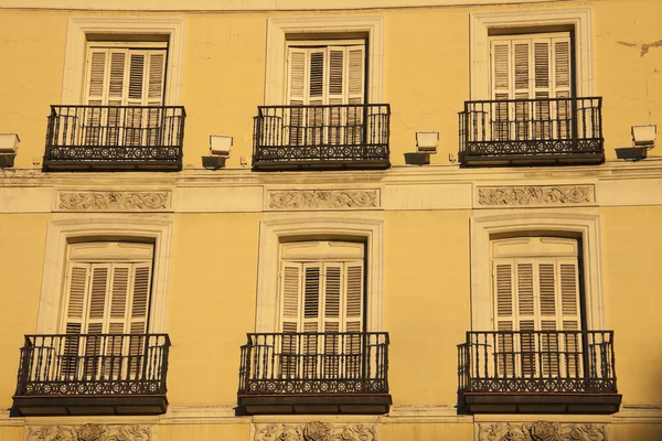 Windows Historic Building Madrid Spain — Stock Photo, Image