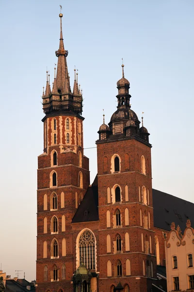 Marien Basilika Krakau Polen — Stockfoto