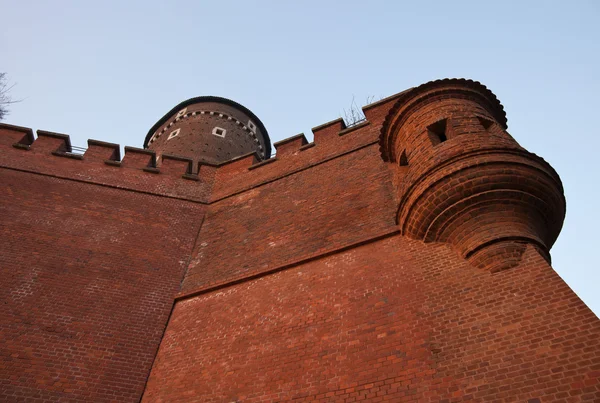 Mura Del Castello Wawel Cracovia Polonia — Foto Stock