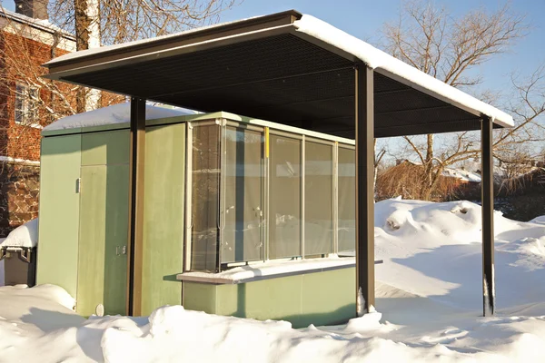 stock image Food kiosk closed for winter