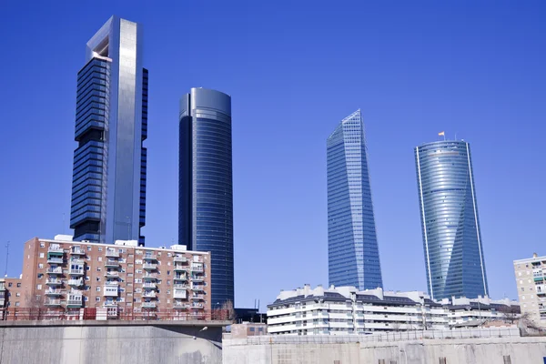 Cuatro Torres in Madrid — Stock Photo, Image