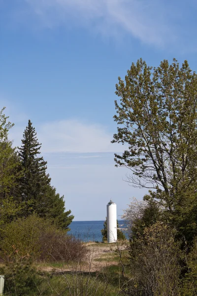 Маленький маяк в Мичигане — стоковое фото