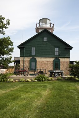 Lighthouse in Michigan City clipart