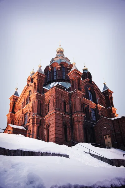 Helsinki, Finlandiya Uspenski Katedrali'ne. kare fotoğraf. — Stok fotoğraf