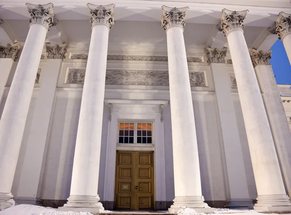 Columns and door of Lutheran Cathedral — Stock Photo, Image