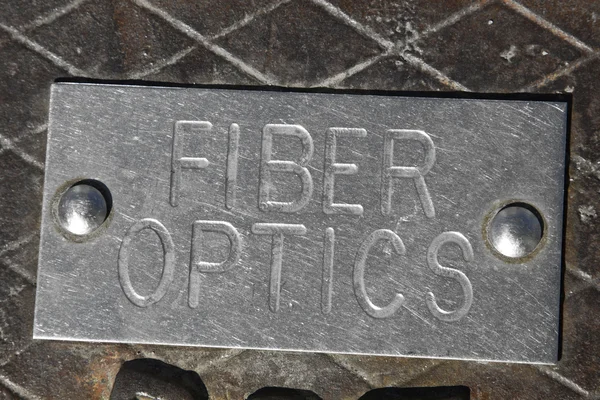Fiber Optics sign — Stock Photo, Image