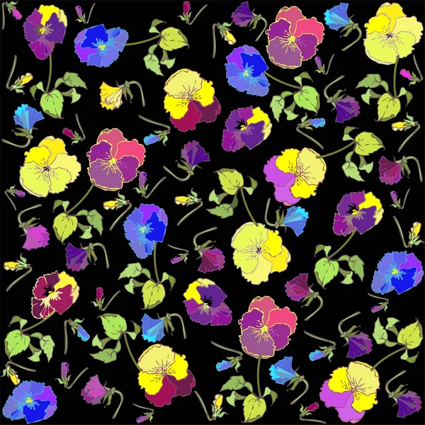 复古花卉背景。紫罗兰. — 图库矢量图片