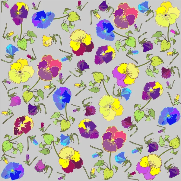 复古花卉背景。紫罗兰. — 图库矢量图片