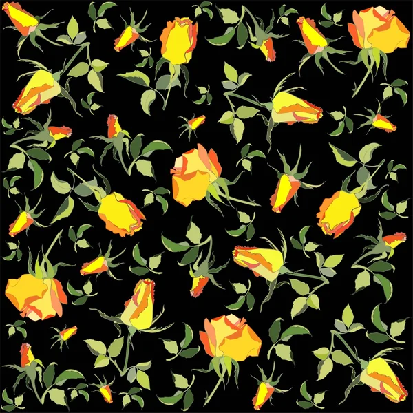 Retro çiçek background. Gül. — Stok Vektör