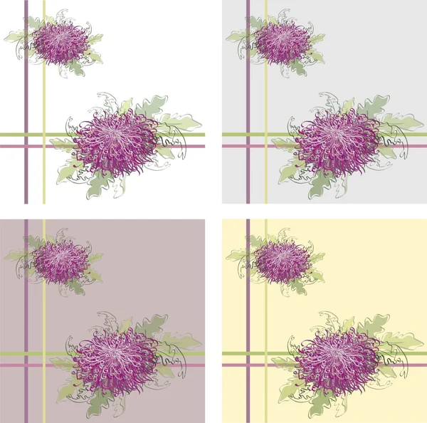 Retro květinové pozadí. chryzantéma. — Stockový vektor