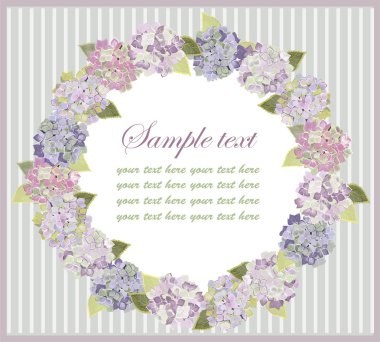 Decorative framework. Hydrangea. clipart