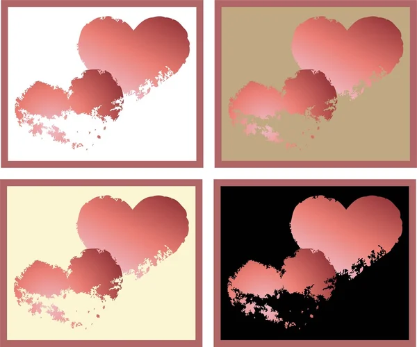 Handgezeichnete Valentinstag Grußkarte Dekoratives Herz — Stockvektor