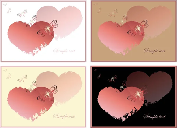 手描きのバレンタインの日グリーティング カード. — ストックベクタ