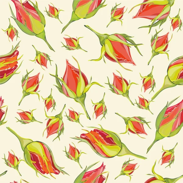 Fond Sans Couture Ornement Fleurs Papier Peint Moderne Mode Textile — Image vectorielle