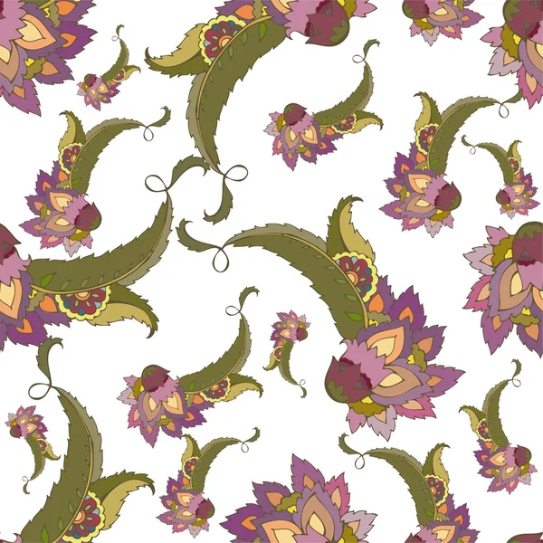 Бесшовный Фон Пейсли Орнамент Модные Современные Обои Текстиль — стоковый вектор