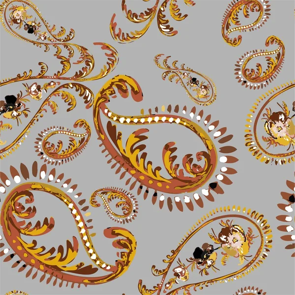 Nahtloser Hintergrund Aus Einem Paisley Ornament Modischen Modernen Tapeten Oder — Stockvektor