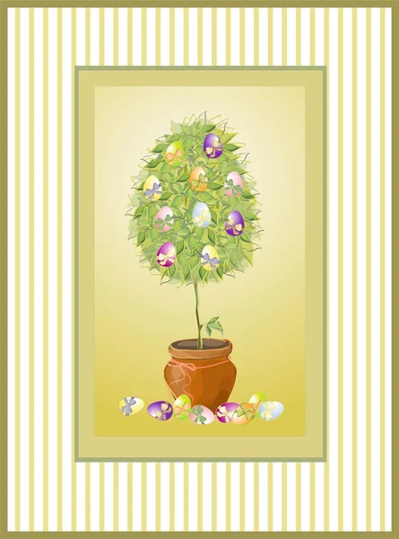 Illustration des œufs de fin d'arbre vintage . — Image vectorielle