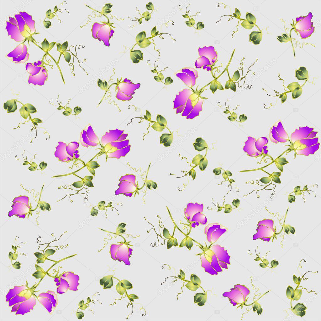 Seamless background from a flowers ornament, fashionable modern wallpaper o