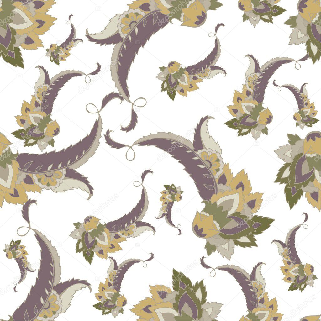 Seamless background from a paisley ornament, fashionable modern wallpaper o