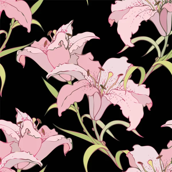 Безшовний фон з квіткового орнаменту, модні сучасні шпалери — стоковий вектор