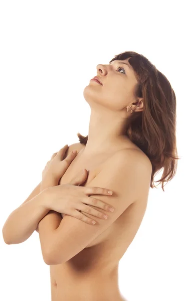 Retrato de mujer joven en topless Imagen de stock