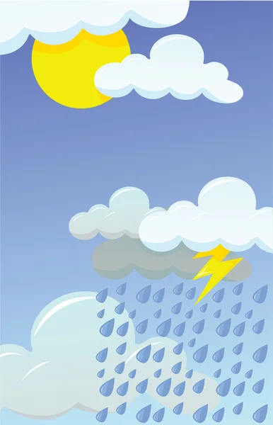 Jour de pluie — Image vectorielle