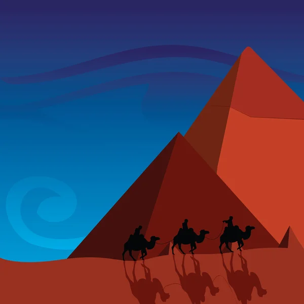 Piramitler Vektör Çizim — Stok Vektör
