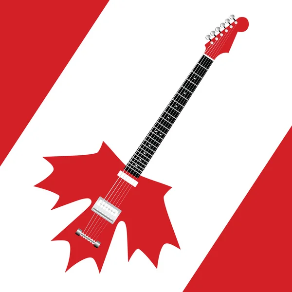 Gitar Kanada - Stok Vektor