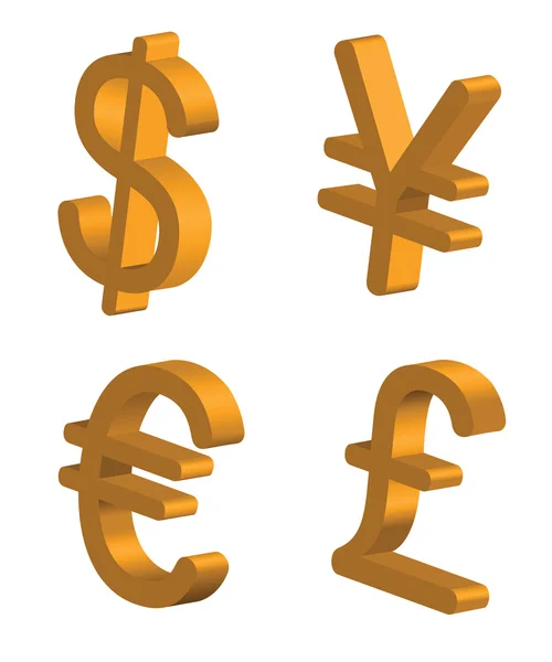 Набор Валютных Знаков — стоковый вектор