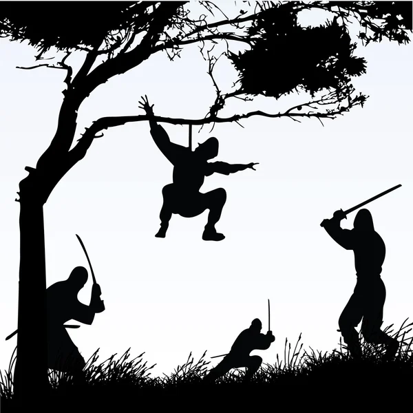Los Ninjas — Archivo Imágenes Vectoriales