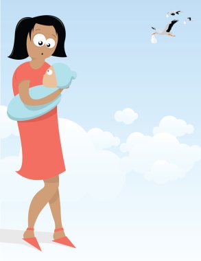 A Mother And Her Baby clipart