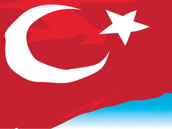 Turecká vlajka — Stockový vektor