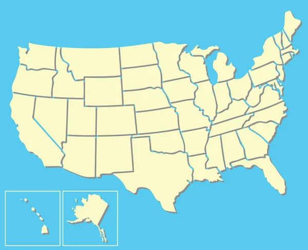 Mapa americano — Archivo Imágenes Vectoriales
