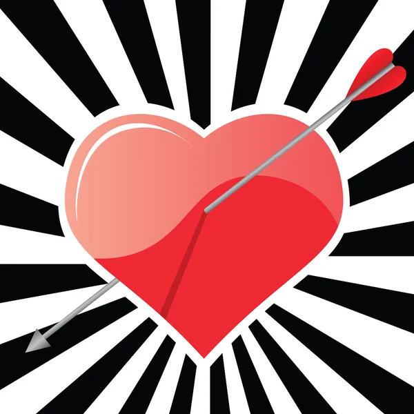 Серця і стрілки — стоковий вектор