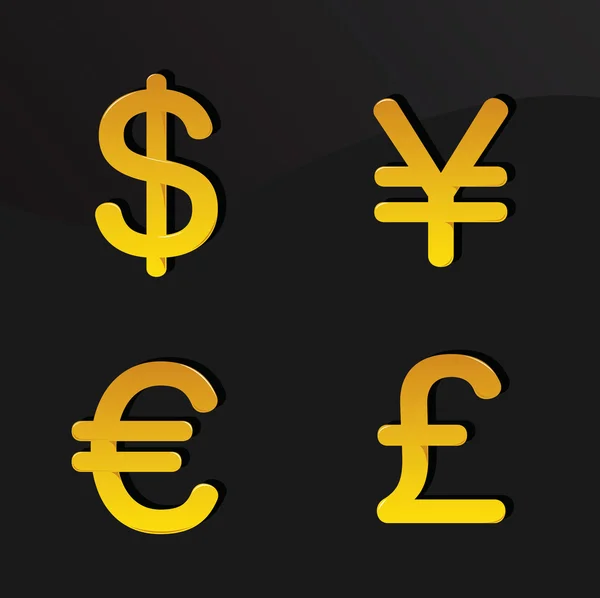 Currency Signs — Stock Vector