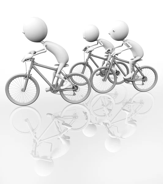 3D cyklista — Stock fotografie