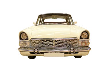 Isolated photo of a Retro Car, front view clipart