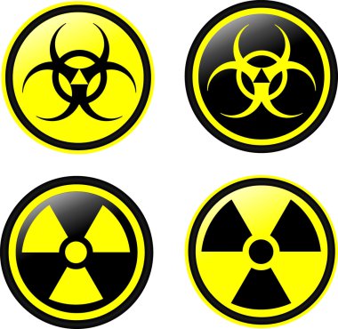 Radiation vector icons clipart