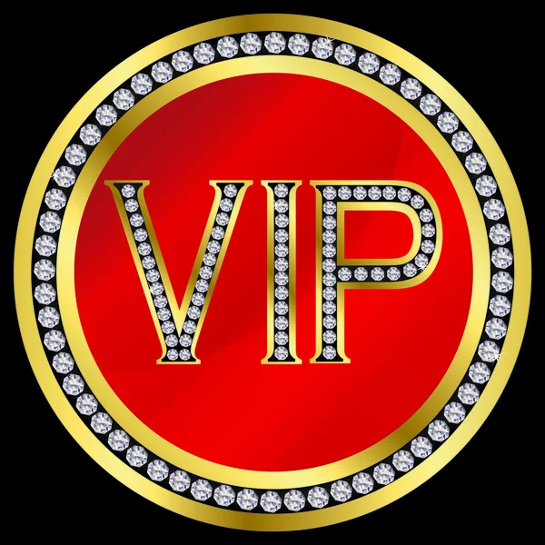 Vip with diamonds,vector — Stock Vector