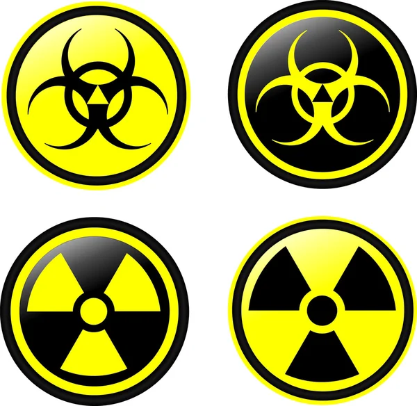 Icone vettoriali di radiazione — Vettoriale Stock