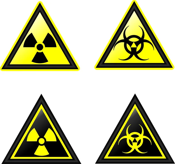 Icone vettoriali di radiazione — Vettoriale Stock