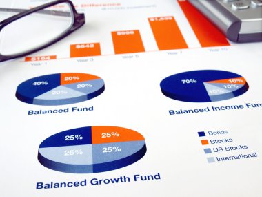 Investment chart clipart