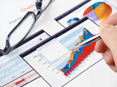 Investment charts clipart
