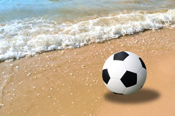 Football Sand Beach — Stock Photo, Image